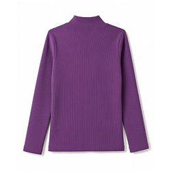 Pine Kids Cotton Knit Full Sleeves Solid Top - Purple