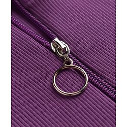 Pine Kids Cotton Knit Full Sleeves Solid Top - Purple