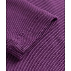 Pine Kids Cotton Knit Full Sleeves Solid Top - Purple