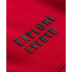 Pine Kids Knit Full Length Lounge Pant With Cargo Pockets & Text Print - Red