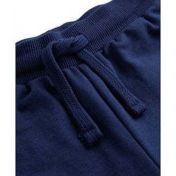 Pine Kids Knit Full Length Lounge Pant With Pockets & Text Print - Navy