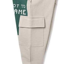 Pine Kids Knit Full Length Text Printed Lounge Pant - Grey