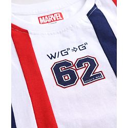 Pine Kids Marvel 100% Cotton Knit Full Sleeves T-Shirt With Spider Man Graphic - Red & Navy Blue