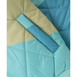 Pine Kids Woven Full Sleeves Quilted Bomber Jacket - Sea Green