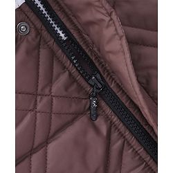 Pine Kids Woven Hooded Winter Jacket with Full Sleeves - Brown