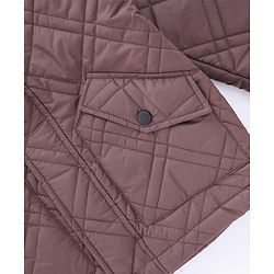 Pine Kids Woven Hooded Winter Jacket with Full Sleeves - Brown