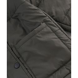 Pine Kids Woven Hooded Winter Jacket with Full Sleeves and Fur - Olive Green