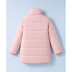 Pine Kids Woven Full Sleeves Solid Colour Padded Jacket - Pink