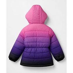 Pine Kids Woven Full Sleeves Padded Hooded Winter Jacket - Purple