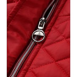 Pine Kids Woven Full Sleeves Padded Quilted Winter Jacket - Red