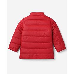 Pine Kids Woven Full Sleeves Padded Quilted Winter Jacket - Red