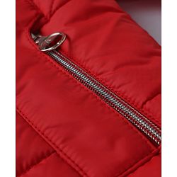 Pine Kids Woven Full Sleeves Padded Quilted Winter Jacket - Red
