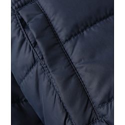 Pine Kids Woven Padded Quilted Hooded Winter Jacket with Full Sleeves and Cut & Sew with Pinekids Patch - Navy Blue