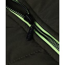 Pine Kids Woven Full Sleeves Solid Hoodies - Green