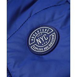 Pine Kids Woven Full Sleeves Padded Hooded Winter Jacket - Royal Blue