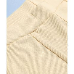 Pine Kids Cotton Lycra Knit Full Length Flared Leggings With Stretch - Off White