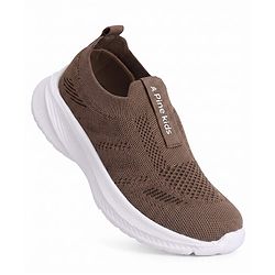 Pine Kids Slip On Sneaker Shoes With Logo Design - Grey