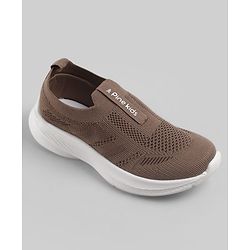 Pine Kids Slip On Sneaker Shoes With Logo Design - Grey