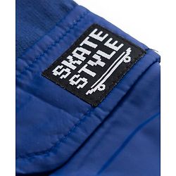 Pine Kids Knit Full Length Lounge Pant With Cargo Pockets & Text Print - Navy Blue