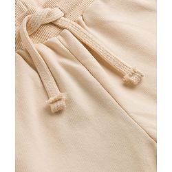 Pine Kids Knit Full Length Lounge Pant With Cargo Pockets & Text Print - Beige