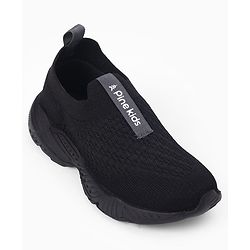 Pine Kids Slip On Sneaker Shoes - Black