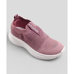 Pine Kids Slip On Sneaker Shoes With Logo Design - Pink