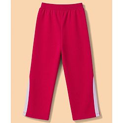 Pine Kids Knit Full Length Track Pant With Side Tape Detailing - Red