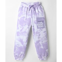 Pine Kids Looper Knit Full Length Tie Dye Lounge Pant - Lavender