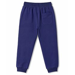 Pine Kids Knit Full Length Text Printed Lounge Pant with Pockets- Navy