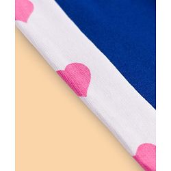 Pine Kids Knit Full Length Hearts Printed Pant - Navy Blue