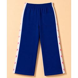 Pine Kids Knit Full Length Hearts Printed Pant - Navy Blue