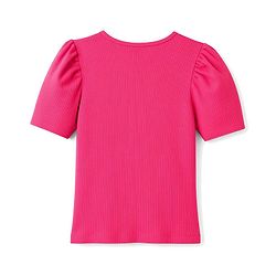 Pine Kids Knitted Half Sleeves Top With Pearl Embellished - Pink