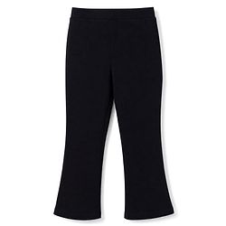 Pine Kids Cotton Lycra Knit Full Length Solid Colour Split Leggings - Black