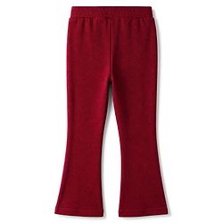 Pine Kids Cotton Lycra Knit Full Length Solid Leggings - Maroon