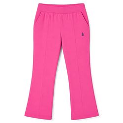 Pine Kids Cotton Lycra Knit Full Length Solid Colour Leggings With Stretch - Pink