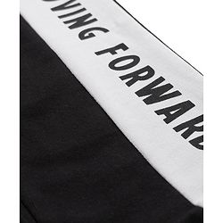 Pine Kids Knit Full Length Text Printed Lounge Pant - Black