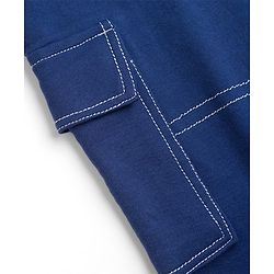 Pine Kids Knit Full Length Solid Colour Cut & Sew Lounge Pant - Navy