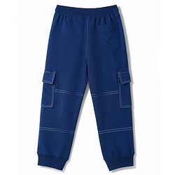 Pine Kids Knit Full Length Solid Colour Cut & Sew Lounge Pant - Navy