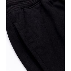 Pine Kids Cotton Knit Full Length Jogger with Athletic Dept. Print in Black