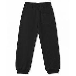 Pine Kids Knit Full Length Game Pad & Text Printed Lounge Pant with Pockets- Black