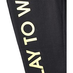 Pine Kids Knit Full Length Game Pad & Text Printed Lounge Pant with Pockets- Black