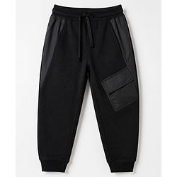 Pine Kids Knit Full Length Lounge Pant With Front Pocket in Black