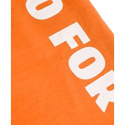 Pine Kids Knit Full Length Lounge Pant With Pockets & Text Print - Orange
