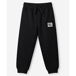 Pine Kids Knit Full Length Lounge Pant with Smile Today Patch - Black