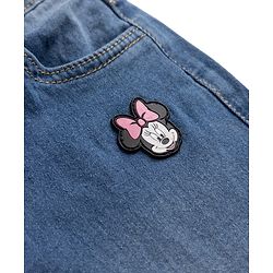 Pine Kids Disney Denim Full Length Jeans with Minnie Mouse Patch in Light/Sky Blue for 6-7 Years