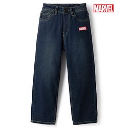 Pine Kids Marvel Full Length Denim Jeans with Marvel Patch in Blue