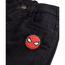 Pine Kids Marvel Denim Full Length Jeans with Spiderman Patch in Black for 6-7 Years