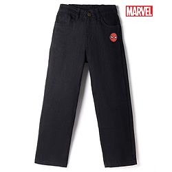 Pine Kids Marvel Denim Full Length Jeans with Spiderman Patch in Black for 6-7 Years