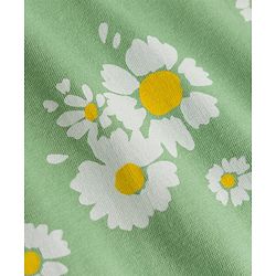 Pine Kids Cotton Knit Half Sleeves T-Shirt & Pyjama Co Ords Night Suit Floral Print - Green