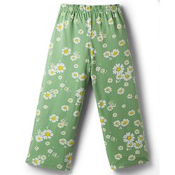 Pine Kids Cotton Knit Half Sleeves T-Shirt & Pyjama Co Ords Night Suit Floral Print - Green